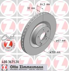 bremžu disks 400.3671.20    MERCEDES Coat Z