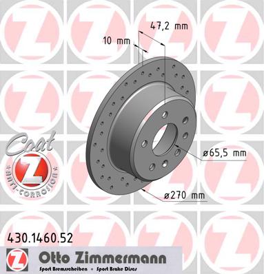 bremžu disks 430.1460.52    OPEL SPORT Coat Z