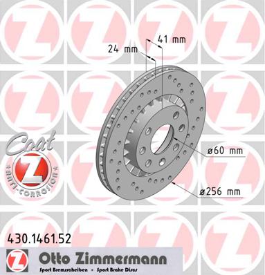bremžu disks 430.1461.52    OPEL SPORT Coat Z