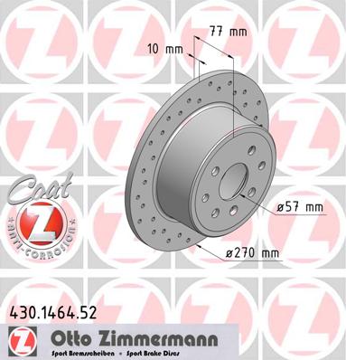 bremžu disks 430.1464.52    OPEL SPORT Coat Z
