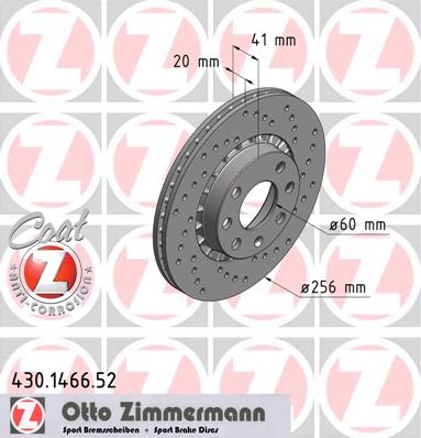 bremžu disks 430.1466.52    OPEL SPORT Coat Z