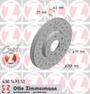 bremžu disks 430.1473.52    OPEL/SAAB SPORT Coat Z