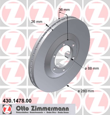bremžu disks 430.1478.00    OPEL