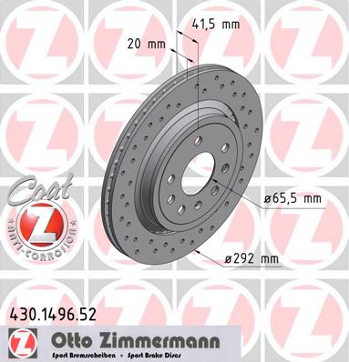 bremžu disks 430.1496.52    OPEL/SAAB/FIAT SPORT Coat Z