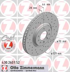 bremžu disks 430.2607.52    OPEL SPORT Coat Z