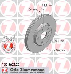 bremžu disks 430.2621.20    OPEL Coat Z