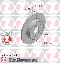 bremžu disks 430.2622.20    OPEL Coat Z