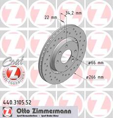 bremžu disks 440.3105.52    PEUGEOT/CITROEN SPORT Coat Z