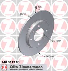 bremžu disks 440.3113.00    PEUGEOT/CITROEN