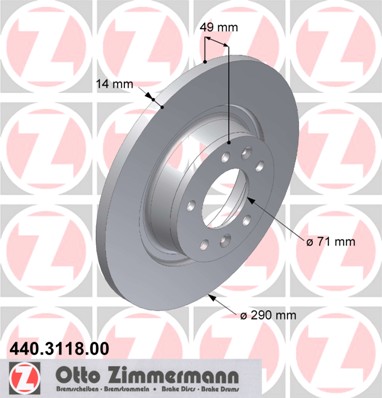 bremžu disks 440.3118.00    PEUGEOT/CITROEN/FIAT