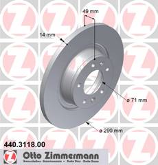 bremžu disks 440.3118.00    PEUGEOT/CITROEN/FIAT