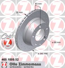 bremžu disks 460.1009.52    PORSCHE SPORT Coat Z
