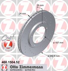 bremžu disks 460.1504.52    PORSCHE SPORT Coat Z