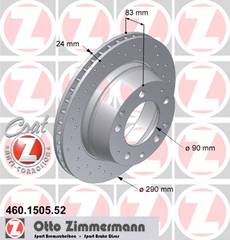 bremžu disks 460.1505.52    PORSCHE SPORT Coat Z