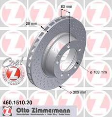 bremžu disks 460.1510.20    PORSCHE right side Coat Z