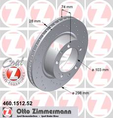 bremžu disks 460.1512.52    PORSCHE SPORT Coat Z