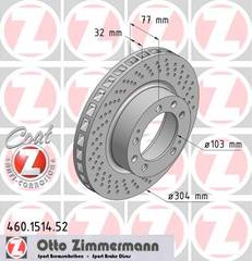 bremžu disks 460.1514.52    PORSCHE SPORT Coat Z