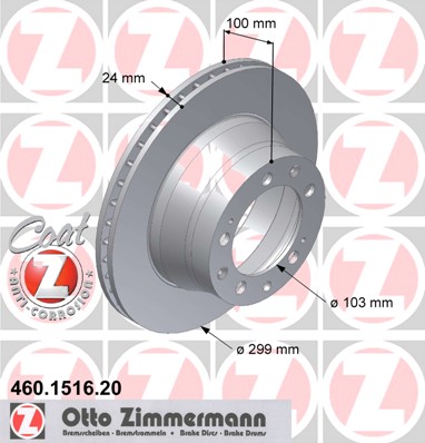 bremžu disks 460.1516.20    PORSCHE Coat Z