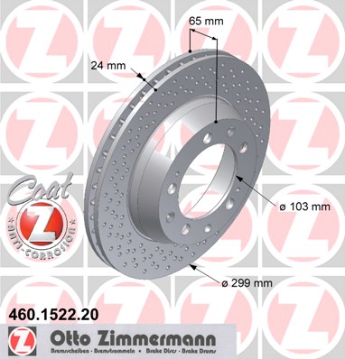 bremžu disks 460.1522.20    PORSCHE Coat Z