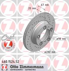 bremžu disks 460.1524.52    PORSCHE SPORT Coat Z