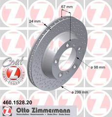 bremžu disks 460.1528.20    PORSCHE Coat Z