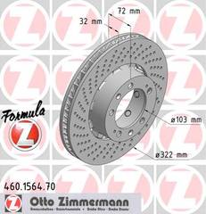 bremžu disks 460.1564.70    PORSCHE FORMULA Z LEFT SIDE