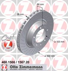 bremžu disks 460.1566.20    PORSCHE LEFT SIDE Coat Z
