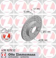 bremžu disks 470.1079.52    RENAULT SPORT Coat Z