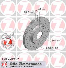 bremžu disks 470.2409.52    RENAULT SPORT Coat Z
