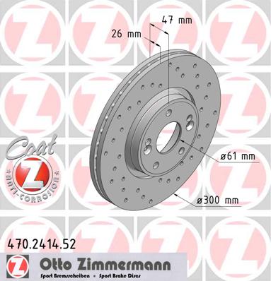 bremžu disks 470.2414.52    RENAULT SPORT Coat Z