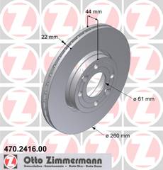 bremžu disks 470.2416.00    RENAULT/NISSAN