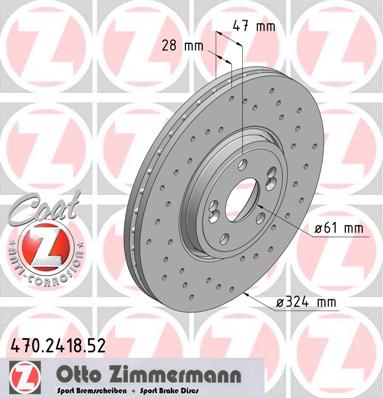 bremžu disks 470.2418.52    RENAULT SPORT Coat Z