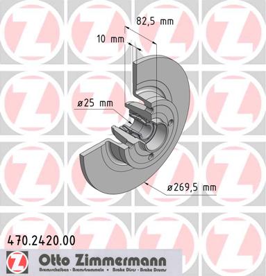 bremžu disks 470.2420.00    RENAULT with bearing set DDF1443