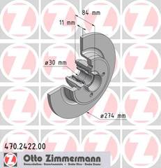 bremžu disks 470.2422.00    RENAULT with bearing set 0986479277