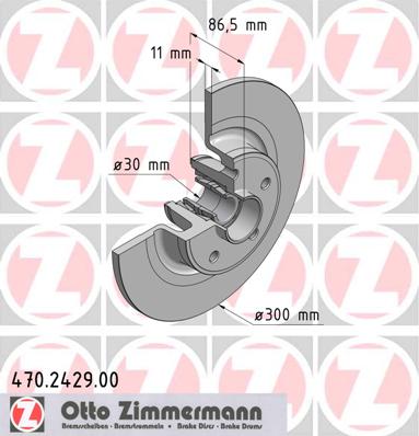 bremžu disks 470.2429.00    RENAULT with bearing set