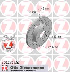 bremžu disks 500.2304.52    SKODA SPORT Coat Z