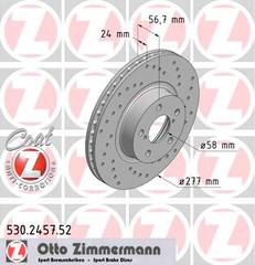 bremžu disks 530.2457.52    SUBARU SPORT Coat Z