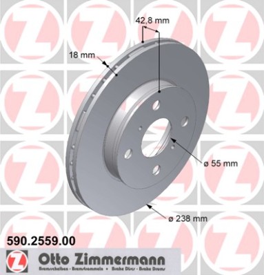 bremžu disks 590.2559.00    TOYOTA