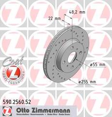 bremžu disks 590.2560.52    TOYOTA SPORT Coat Z