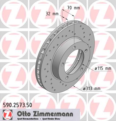 bremžu disks 590.2573.50    TOYOTA SPORT
