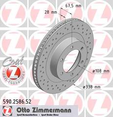 bremžu disks 590.2586.52    TOYOTA SPORT Coat Z