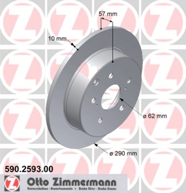 bremžu disks 590.2593.00    TOYOTA