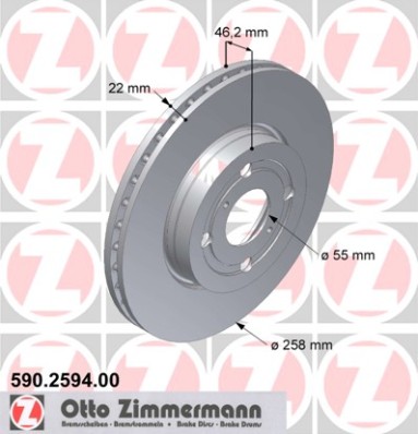 bremžu disks 590.2594.00    TOYOTA