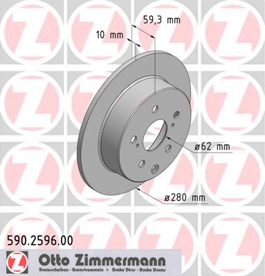 bremžu disks 590.2596.00    TOYOTA