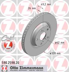 bremžu disks 590.2598.20    TOYOTA Coat Z