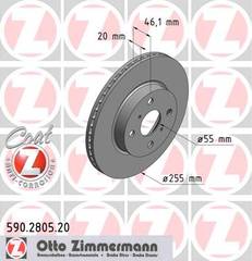 bremžu disks 590.2805.20    TOYOTA Coat Z