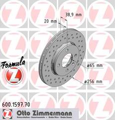 bremžu disks 600.1597.70    VAG FORMULA Z