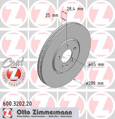 bremžu disks 600.3202.20    VAG Coat Z