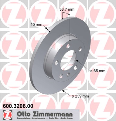 bremžu disks 600.3206.00    VW