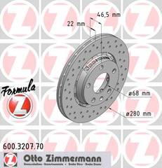 bremžu disks 600.3207.70    VAG FORMULA Z